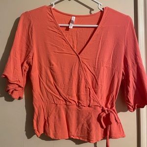Coral blouse